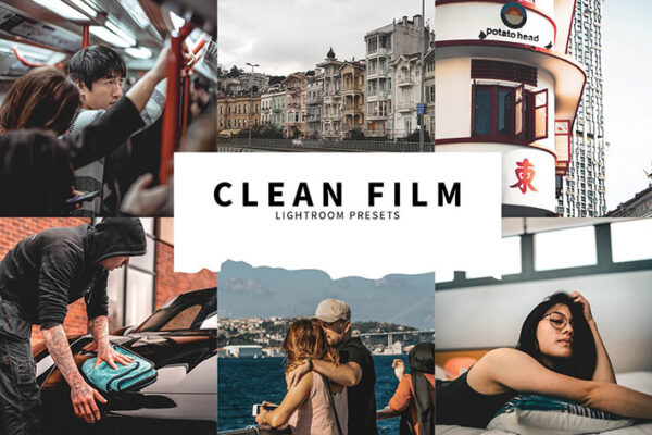 10 پریست رنگی لایت روم رنگ سینماتیک حرفه ای Clean Film Lightroom Presets
