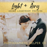 10 پریست لایت روم عروسی حرفه ای تم روشن Light And Airy Lightroom Presets