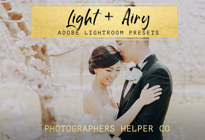 10 پریست لایت روم عروسی حرفه ای تم روشن Light And Airy Lightroom Presets