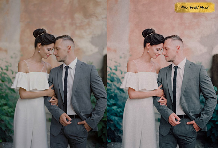 10 پریست لایت روم عروسی و پرتره رنگ پاستلی Pastel Mood Lightroom Presets 10 پریست لایت روم عروسی و پرتره رنگ پاستلی Pastel Mood Lightroom Presets