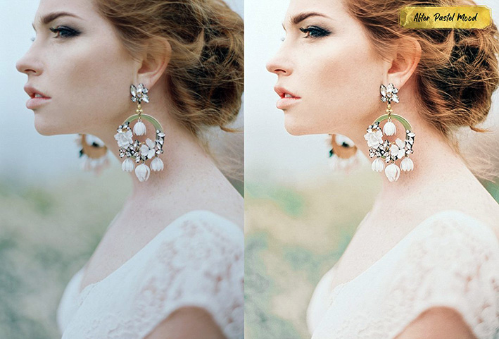10 پریست لایت روم عروسی و پرتره رنگ پاستلی Pastel Mood Lightroom Presets 10 پریست لایت روم عروسی و پرتره رنگ پاستلی Pastel Mood Lightroom Presets
