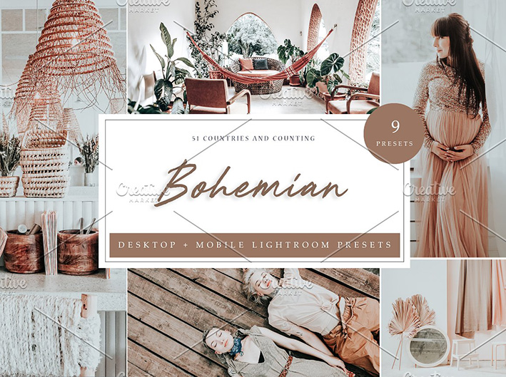 27 پریست رنگی لایت روم 2021 حرفه ای Bohemian Lightroom Presets 27 پریست رنگی لایت روم 2021 حرفه ای Bohemian Lightroom Presets