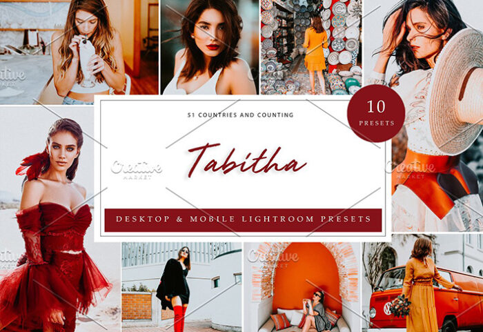 30 پریست رنگی لایت روم 2021 حرفه ای Tabitha Lightroom Presets