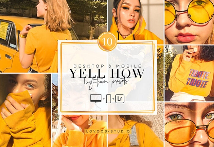 30 پریست لایت روم حرفه ای تم رنگی زرد YELL HOW Lightroom Presets