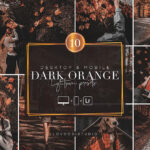30 پریست لایت روم پاییز حرفه ای تم نارنجی تیره DARK ORANGE Lightroom Presets