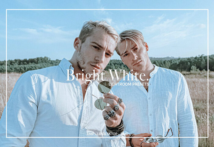 30 پریست لایت روم پرتره تم رنگی سفید درخشان BRIGHT WHITE LIGHTROOM PRESETS