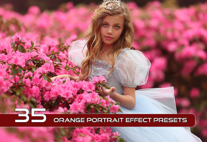 35 پریست لایت روم حرفه ای پرتره تم نارنجی Orange Portrait Effect Presets