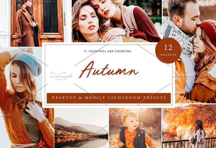 36 پریست لایت روم حرفه ای پاییز Autumn Lightroom Presets