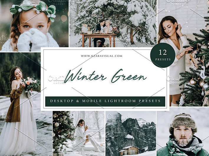 36 پریست لایت روم زمستان تم زمستان سبز Winter Green Lightroom Presets 36 پریست لایت روم زمستان تم زمستان سبز Winter Green Lightroom Presets