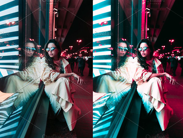 45 پریست لایت روم حرفه ای تم نور نئون Lightroom Presets Neon City 45 پریست لایت روم حرفه ای تم نور نئون Lightroom Presets Neon City