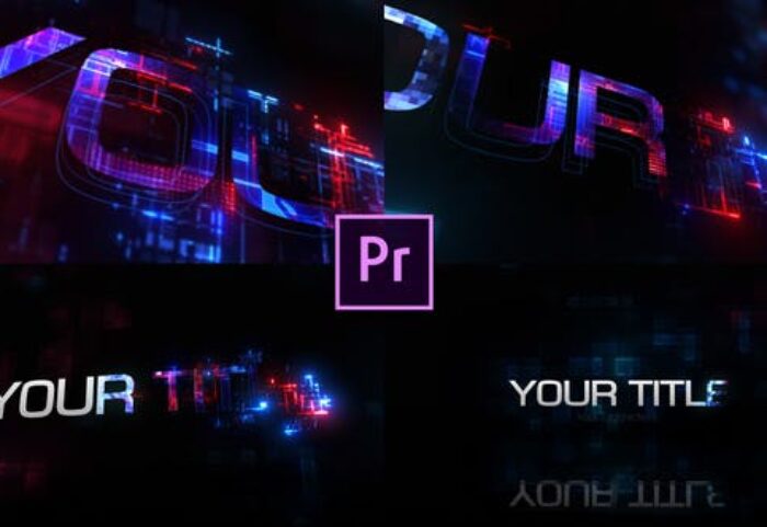 تایتل آماده پریمیر 3 بعدی رزولوشن 4K با موزیک 3D Tech Title