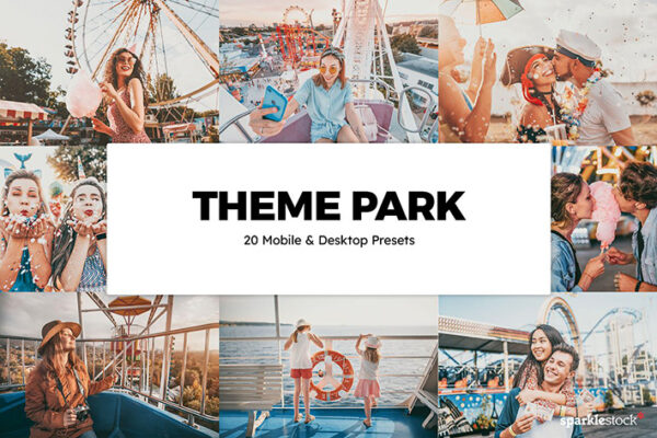 خرید پریست لایت روم و پریست کمرا راو فتوشاپ و لات رنگی Theme Park Lightroom Presets LUTs