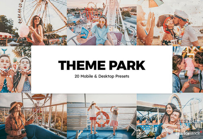 خرید پریست لایت روم و پریست کمرا راو فتوشاپ و لات رنگی Theme Park Lightroom Presets LUTs