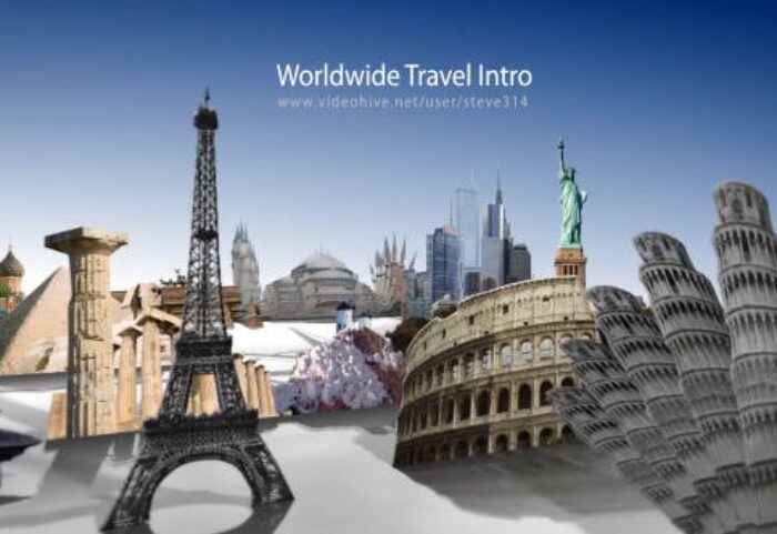 پروژه آماده افتر افکت با موزیک تبلیغ آژانس مسافرتی Worldwide Travel Intro Show