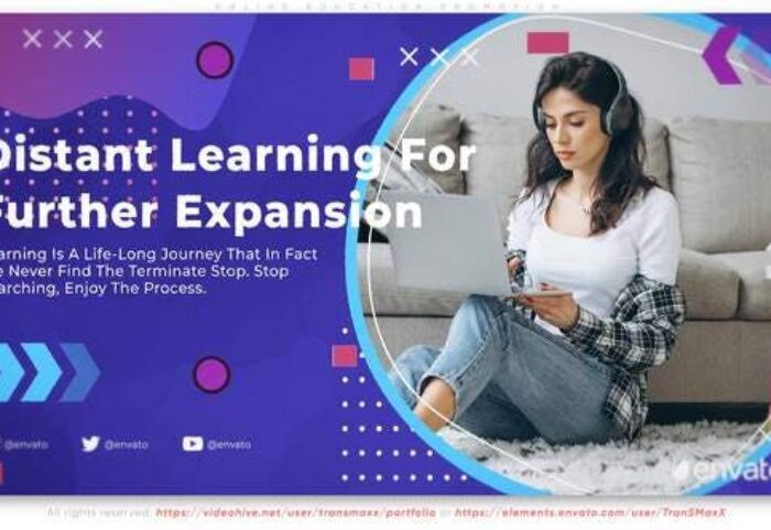 پروژه آماده افتر افکت معرفی دوره های آنلاین آموزشی Online Education Promotion