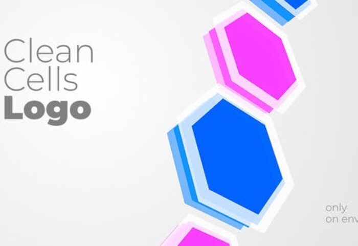 پروژه آماده افتر افکت نمایش لوگو با موزیک افکت سلولی Clean Cells Logo