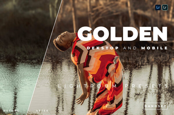 20 پریست رنگی لایت روم حرفه ای تم طلایی Golden Lightroom Preset