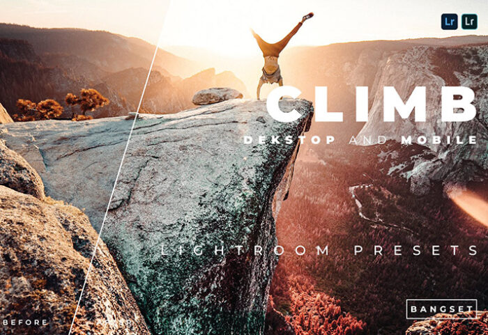 20 پریست رنگی لایت روم حرفه ای عکس فضای باز Climb Lightroom Preset
