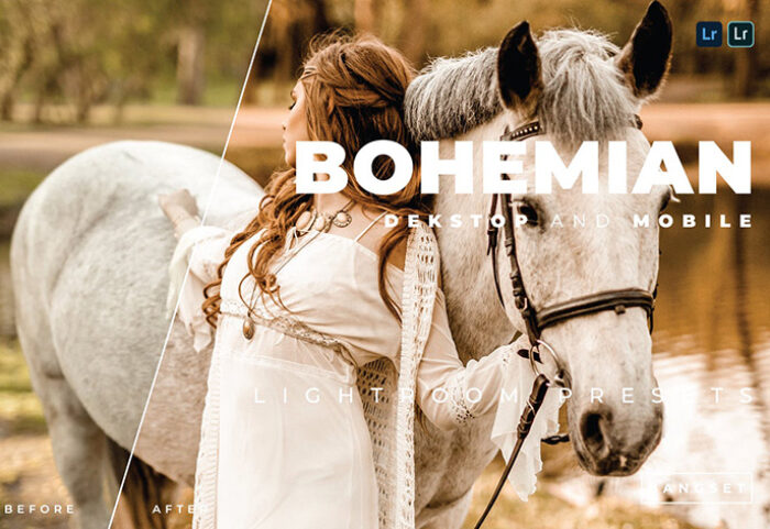 20 پریست رنگی لایت روم حرفه ای عکس پرتره Bohemian Lightroom Preset
