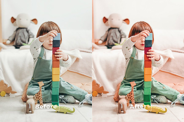 20 پریست رنگی لایت روم حرفه ای عکس کودک Child Lightroom Preset 20 پریست رنگی لایت روم حرفه ای عکس کودک Child Lightroom Preset