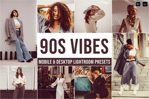 20 پریست لایت روم تمر رنگ قدیمی دهه نود 90s Vibes Lightroom Presets