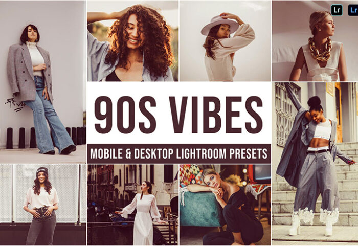 20 پریست لایت روم تمر رنگ قدیمی دهه نود 90s Vibes Lightroom Presets