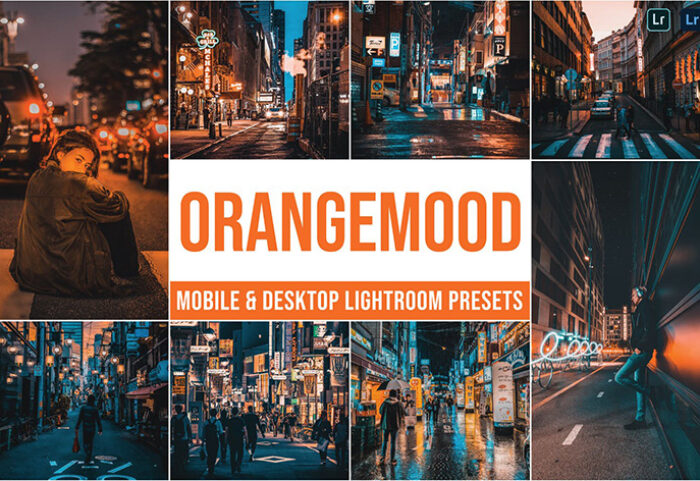 20 پریست لایت روم حرفه ای تم نارنجی Orange Mood Lightroom Presets