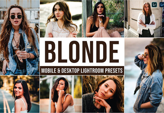 20 پریست پرتره فشن حرفه ای لایت روم Blonde Lightroom Presets