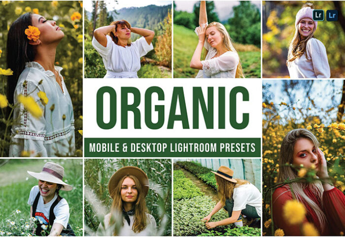 30 پریست رنگی حرفه ای لایت روم تم ارگانیک Organic Lightroom Presets