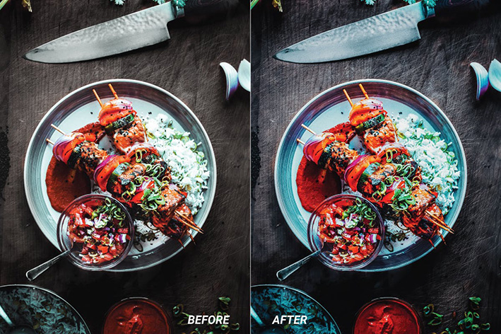 30 پریست لایت روم حرفه ای عکس غذا Foodblogger Lightroom Presets 30 پریست لایت روم حرفه ای عکس غذا Foodblogger Lightroom Presets