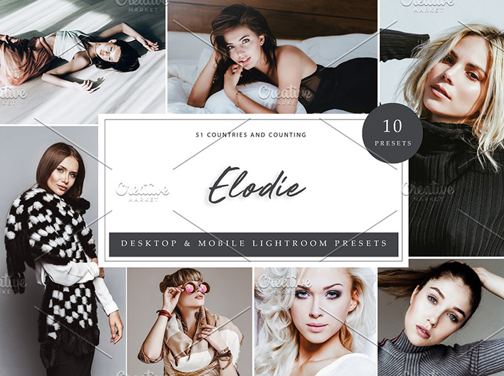 30 پریست لایت روم پرتره حرفه ای فشن Elodie Lightroom Presets 30 پریست لایت روم پرتره حرفه ای فشن Elodie Lightroom Presets