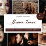 36 پریست لایت روم حرفه ای تم قهوه ای Brown Tones Lightroom Presets