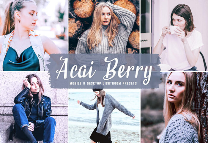 40 پریست لایت روم و پریست کمرا راو و اکشن فتوشاپ Acai Berry Lightroom Presets