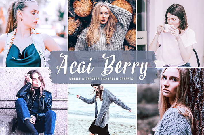 40 پریست لایت روم و پریست کمرا راو و اکشن فتوشاپ Acai Berry Lightroom Presets 40 پریست لایت روم و پریست کمرا راو و اکشن فتوشاپ Acai Berry Lightroom Presets