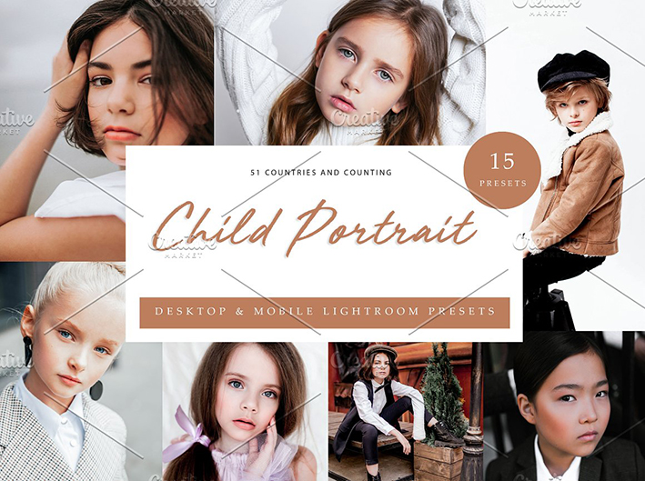 45 پریست لایت روم حرفه ای پرتره کودک Child Portrait Lightroom Presets 45 پریست لایت روم حرفه ای پرتره کودک Child Portrait Lightroom Presets