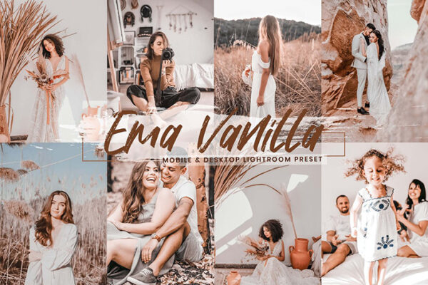 45 پریست لایت روم و پریست کمراراو تم وانیلی Vanilla Lightroom Presets