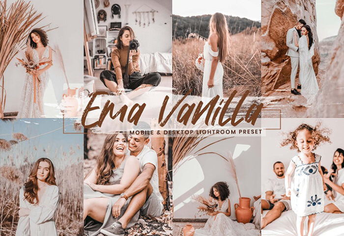 45 پریست لایت روم و پریست کمراراو تم وانیلی Vanilla Lightroom Presets