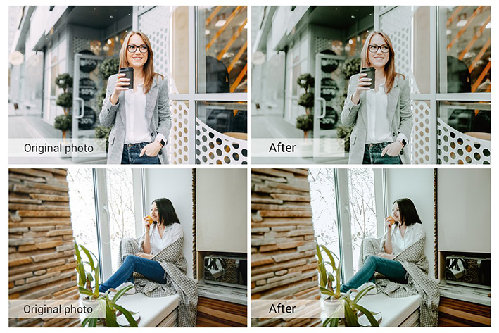 49 پریست لایت روم و کمرا راو و اکشن فتوشاپ و لات رنگی Morning Coffee Lightroom Presets 49 پریست لایت روم و کمرا راو و اکشن فتوشاپ و لات رنگی Morning Coffee Lightroom Presets