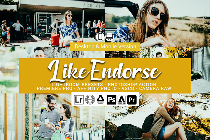 55 پریست لایت روم و کمرا راو و اکشن فتوشاپ و لات رنگی Like Endorse Lightroom Presets 55 پریست لایت روم و کمرا راو و اکشن فتوشاپ و لات رنگی Like Endorse Lightroom Presets