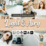 61 پریست لایت روم و کمرا راو و اکشن فتوشاپ و لات رنگی Light and Airy Lightroom Presets