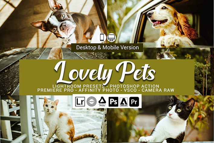 61 پریست لایت روم و کمرا راو و اکشن فتوشاپ و لات رنگی Lovely Pets Lightroom Presets 61 پریست لایت روم و کمرا راو و اکشن فتوشاپ و لات رنگی Lovely Pets Lightroom Presets