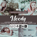 61 پریست لایت روم و کمرا راو و اکشن فتوشاپ و لات رنگی Moody Lightroom Presets