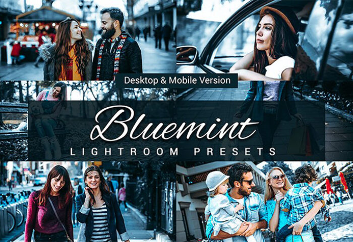 80 پریست لایت روم و کمرا راو و اکشن فتوشاپ و لات رنگی Bluemint Lightroom Presets