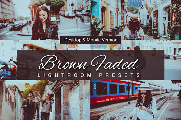 80 پریست لایت روم و کمرا راو و اکشن فتوشاپ و لات رنگی Brown Faded Lightroom Presets 80 پریست لایت روم و کمرا راو و اکشن فتوشاپ و لات رنگی Brown Faded Lightroom Presets