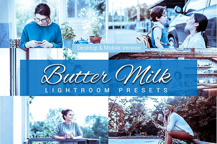 80 پریست لایت روم و کمرا راو و اکشن فتوشاپ و لات رنگی Butter milk Lightroom Presets 80 پریست لایت روم و کمرا راو و اکشن فتوشاپ و لات رنگی Butter milk Lightroom Presets