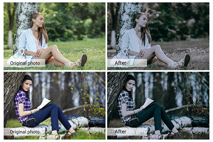 80 پریست لایت روم و کمرا راو و اکشن فتوشاپ و لات رنگی Dark Forest Lightroom Presets 80 پریست لایت روم و کمرا راو و اکشن فتوشاپ و لات رنگی Dark Forest Lightroom Presets