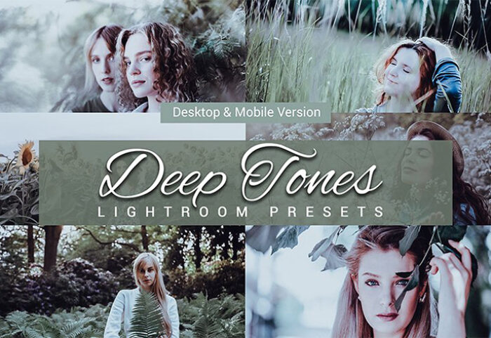 80 پریست لایت روم و کمرا راو و اکشن فتوشاپ و لات رنگی Deep Tones Lightroom Presets