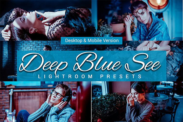 80 پریست لایت روم و کمرا راو و اکشن فتوشاپ و لات رنگی تم آبی دریا Deep Blue Sea Lightroom Presets 80 پریست لایت روم و کمرا راو و اکشن فتوشاپ و لات رنگی تم آبی دریا Deep Blue Sea Lightroom Presets