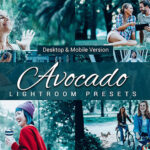 80 پریست لایت روم و کمرا راو و اکشن فتوشاپ و لات رنگی تم آوکادو Avocado Lightroom Presets
