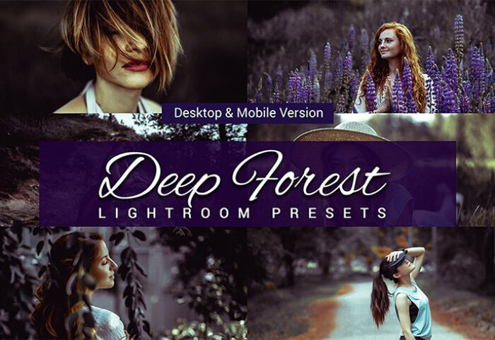 80 پریست لایت روم و کمرا راو و اکشن فتوشاپ و لات رنگی تم اعماق جنگل Deep Forest Lightroom Presets